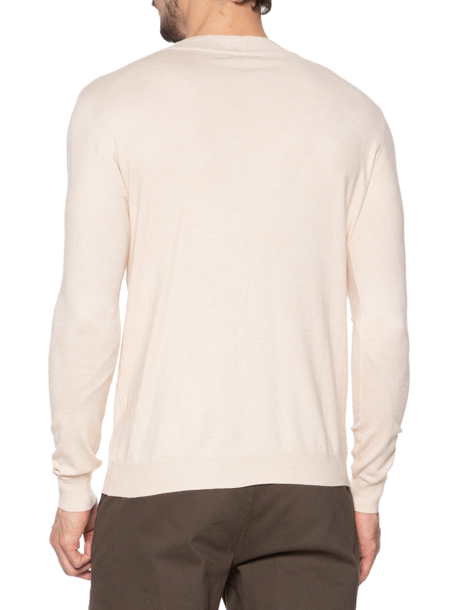 Suéter Masculino Gola Redonda Casual Bege '2 Essential