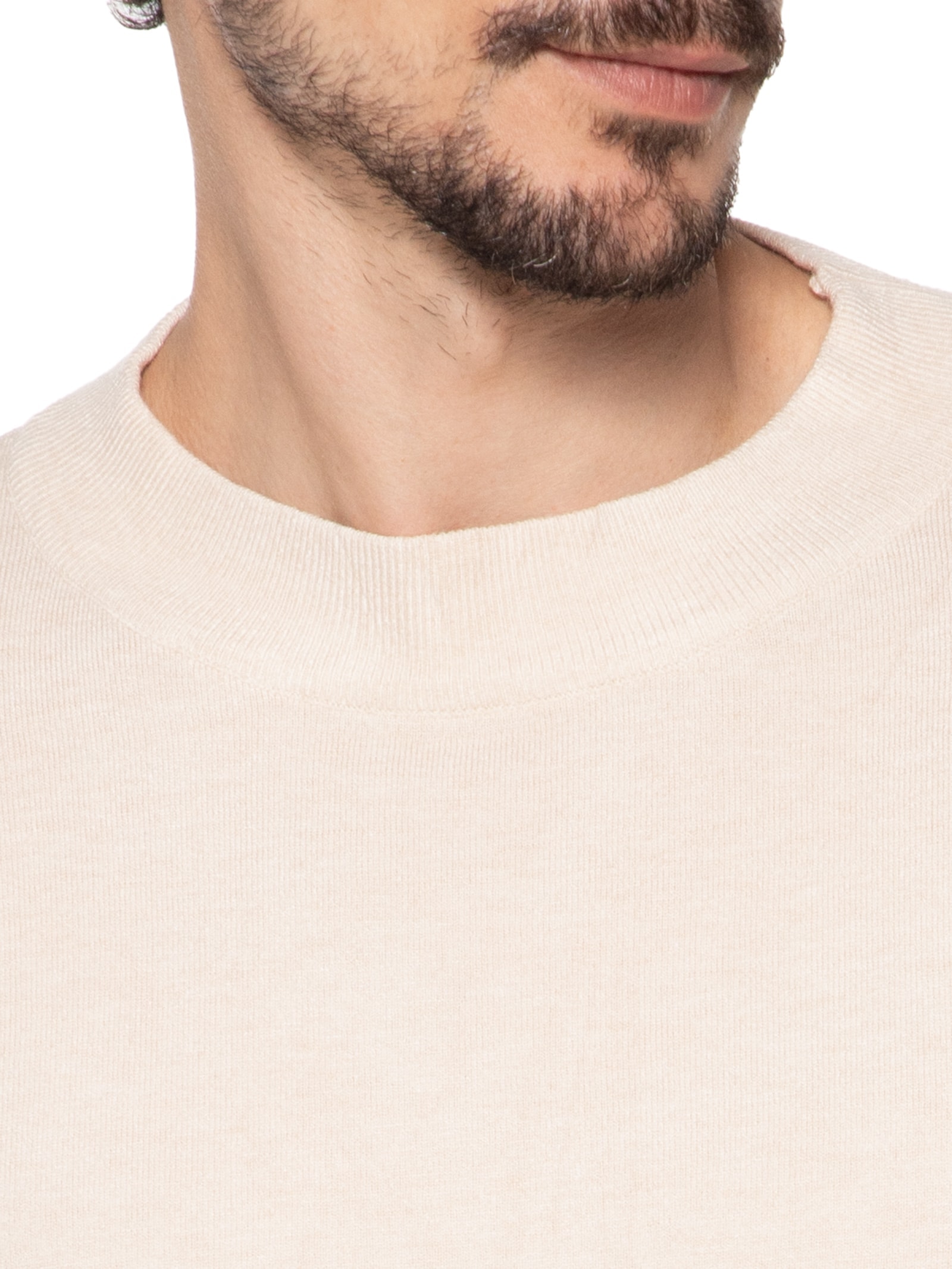 Suéter Masculino Gola Redonda Casual Bege '2 Essential