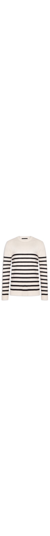 Suéter Masculino Gola Redonda Casual - Off White