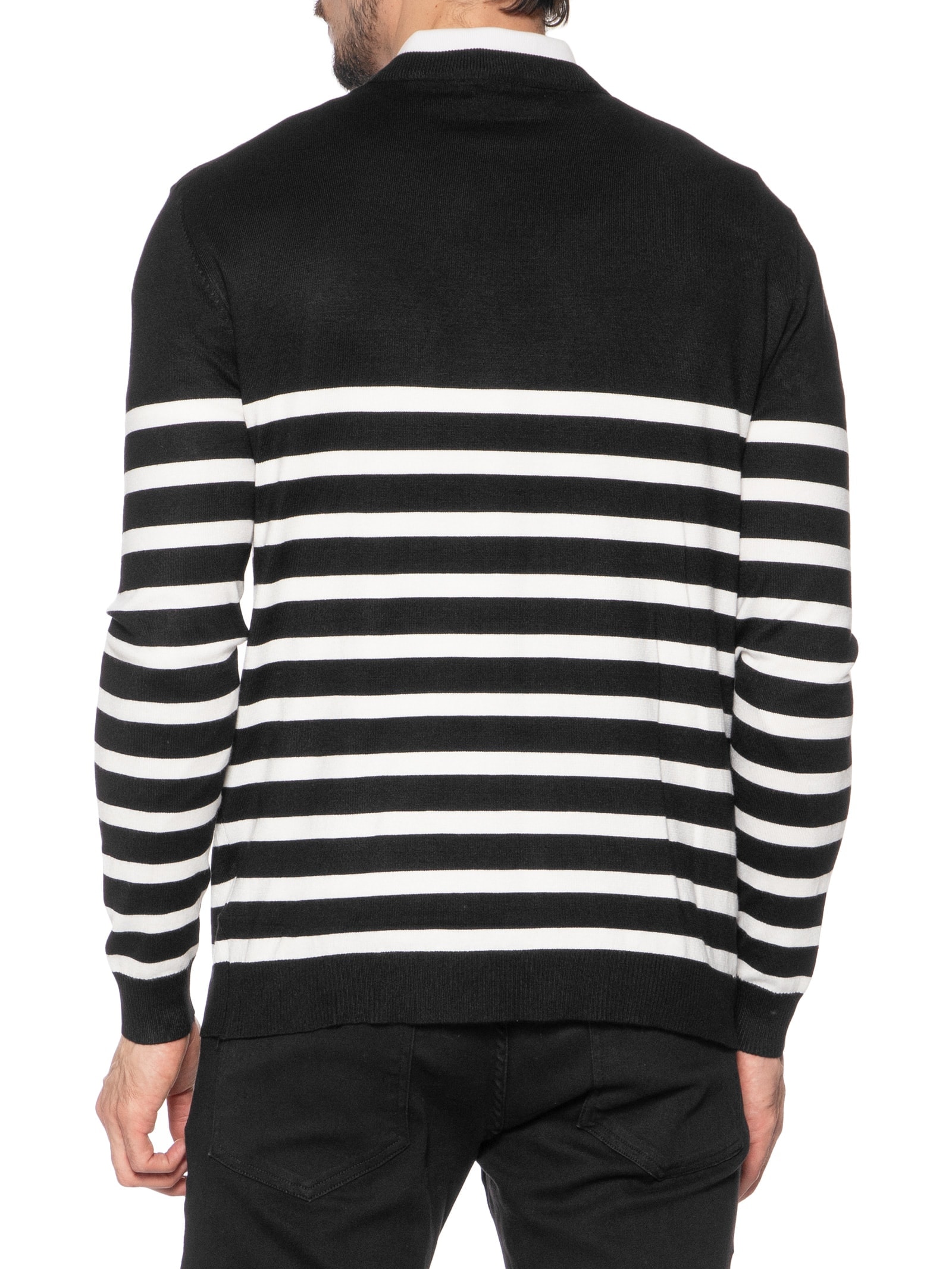 Suéter Masculino Gola Redonda Casual Preto '2 Essential