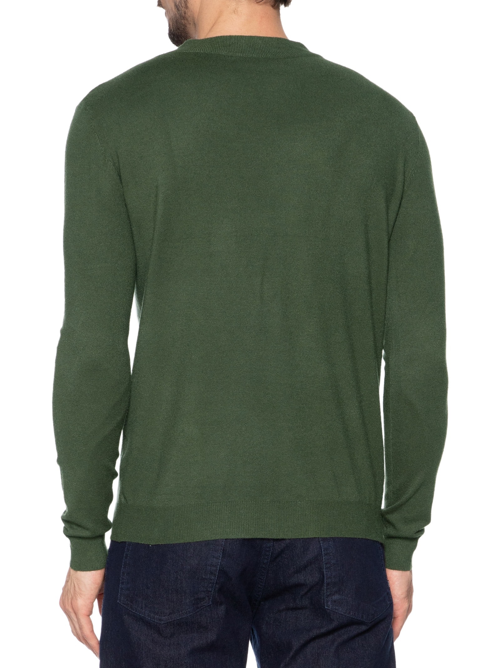Suéter Masculino Gola Redonda Casual Verde '2 Essential