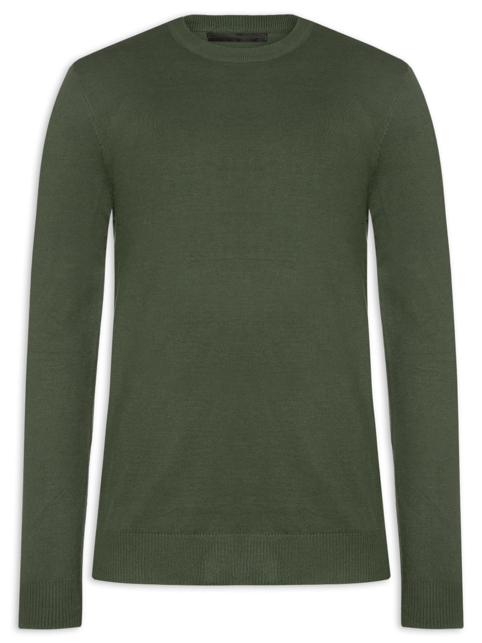 Suéter Masculino Gola Redonda Casual Verde '2 Essential