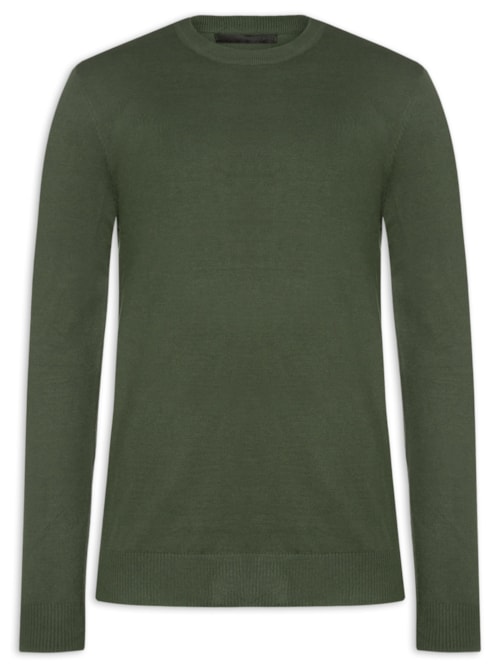 Suéter Masculino Gola Redonda Casual – Verde