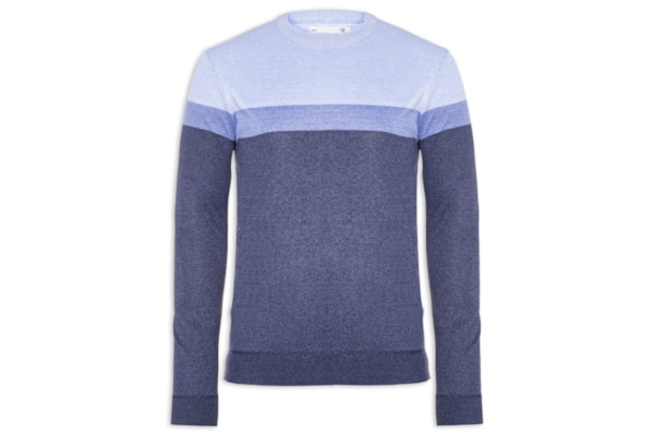 Suéter Masculino Gola Redonda Listra - Azul