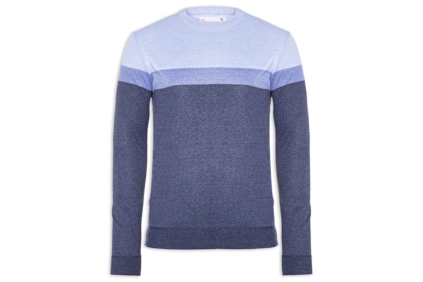 Suéter Masculino Gola Redonda Listra - Azul