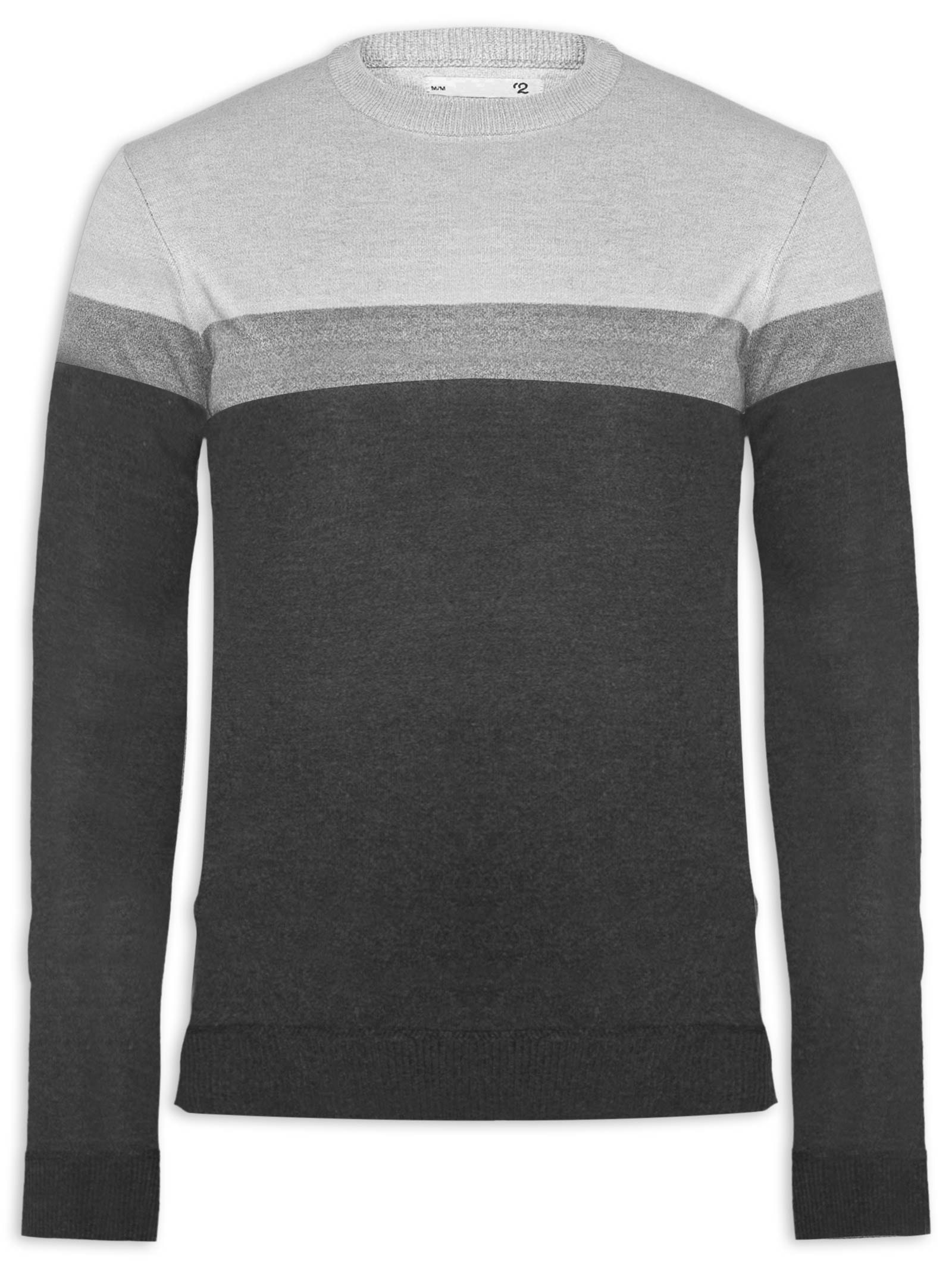 Suéter Masculino Gola Redonda Listra Preto '2 Essential