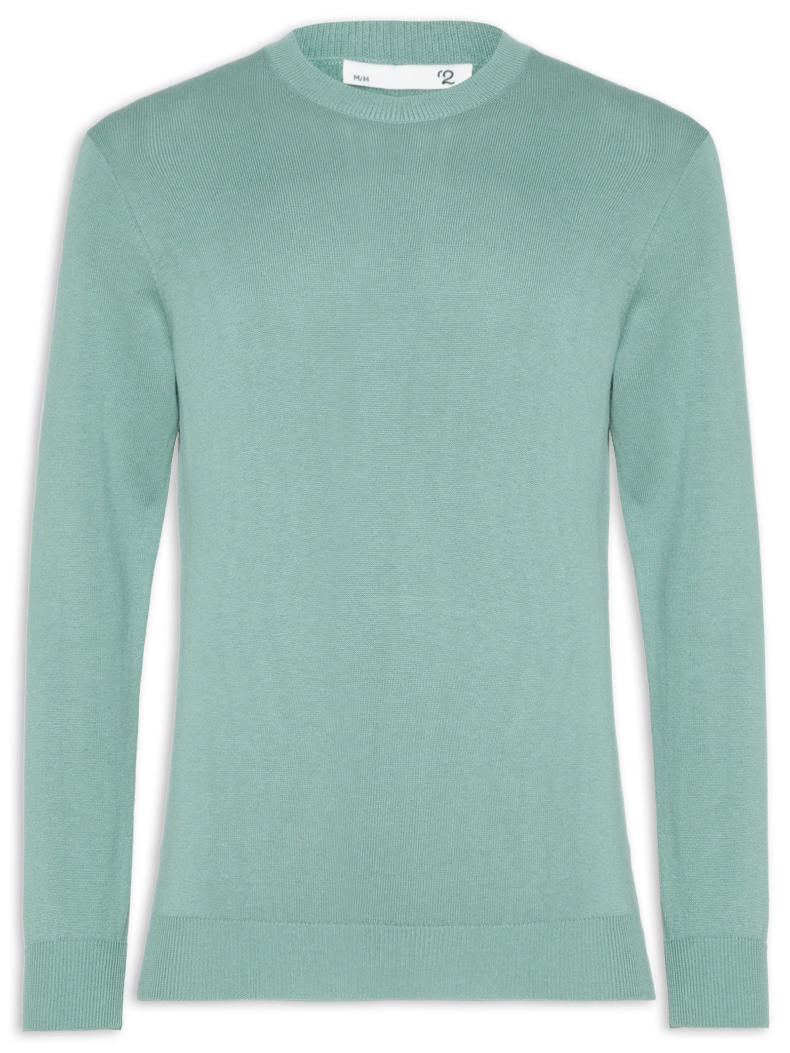 Suéter Masculino Gola Redonda Manga Longa Algodão Pima Com Cashmere – Verde '2 Essential