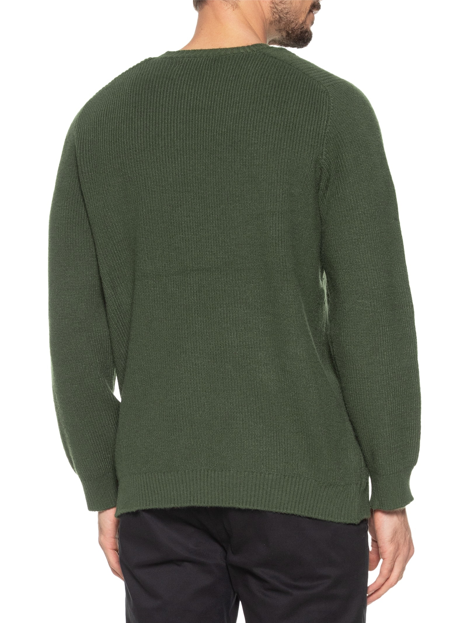 Suéter Masculino Gola Redonda Texturizada Verde '2 Essential