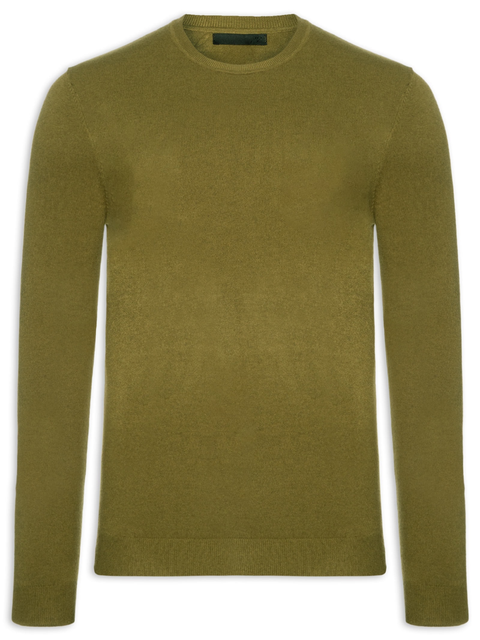 Suéter Masculino Gola Redonda Toque Macio Verde '2 Essential