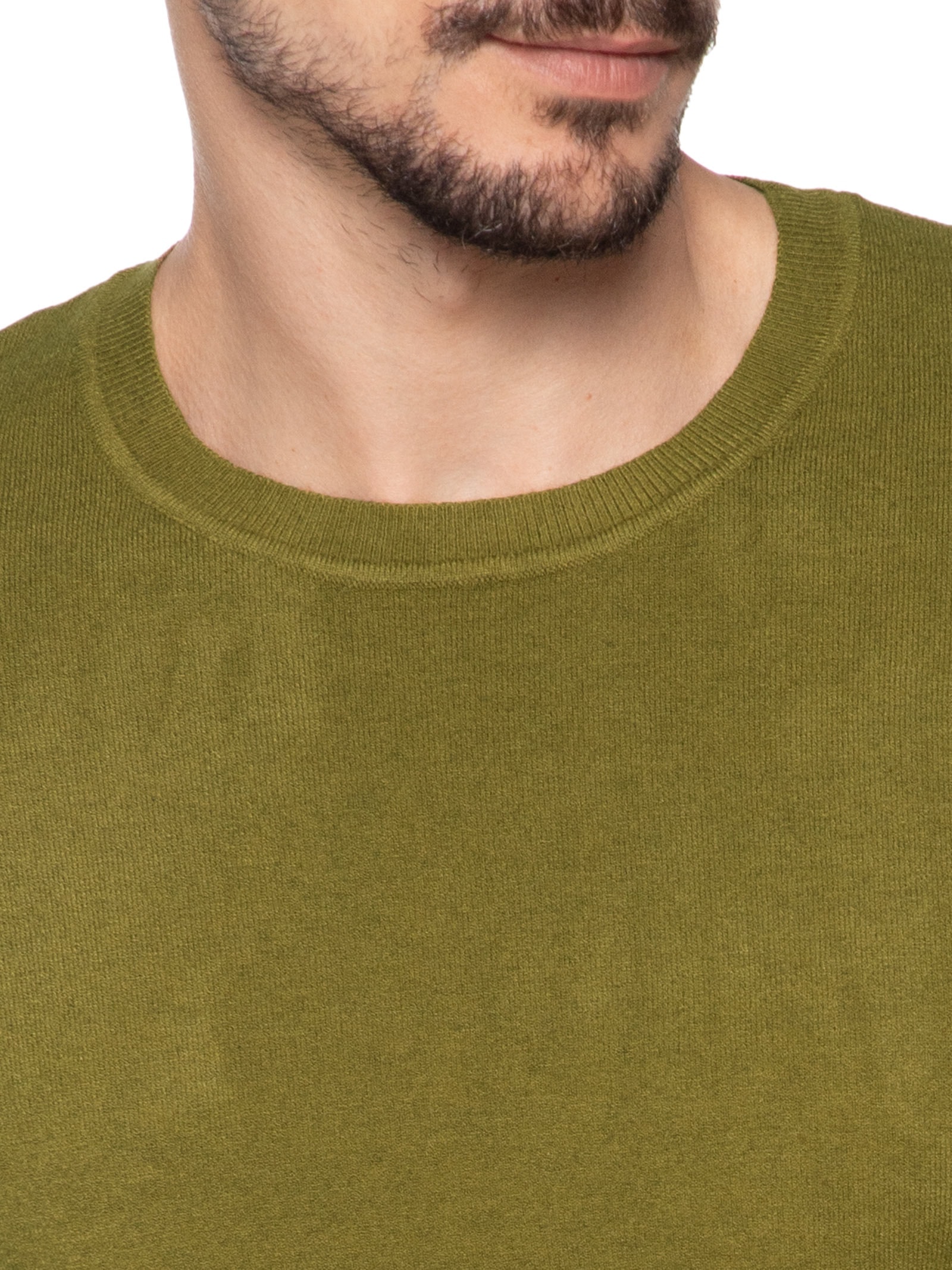 Suéter Masculino Gola Redonda Toque Macio Verde '2 Essential