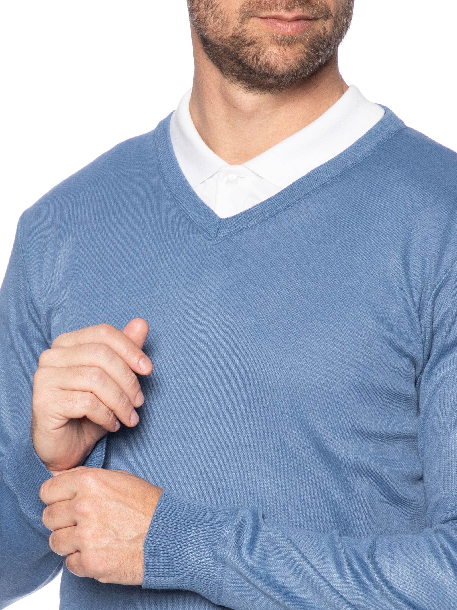 Suéter Masculino Gola V Azul '2 Essential