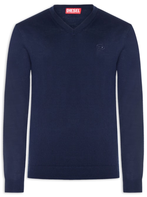 Suéter Masculino Gola V - Azul