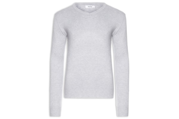 Suéter Masculino Gola V Basico Colors - Cinza