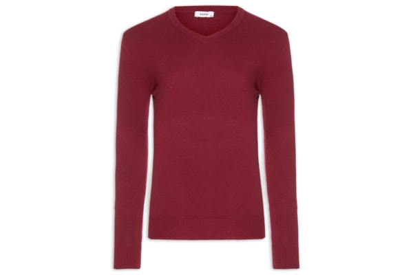 Suéter Masculino Gola V Basico Colors - Vermelho
