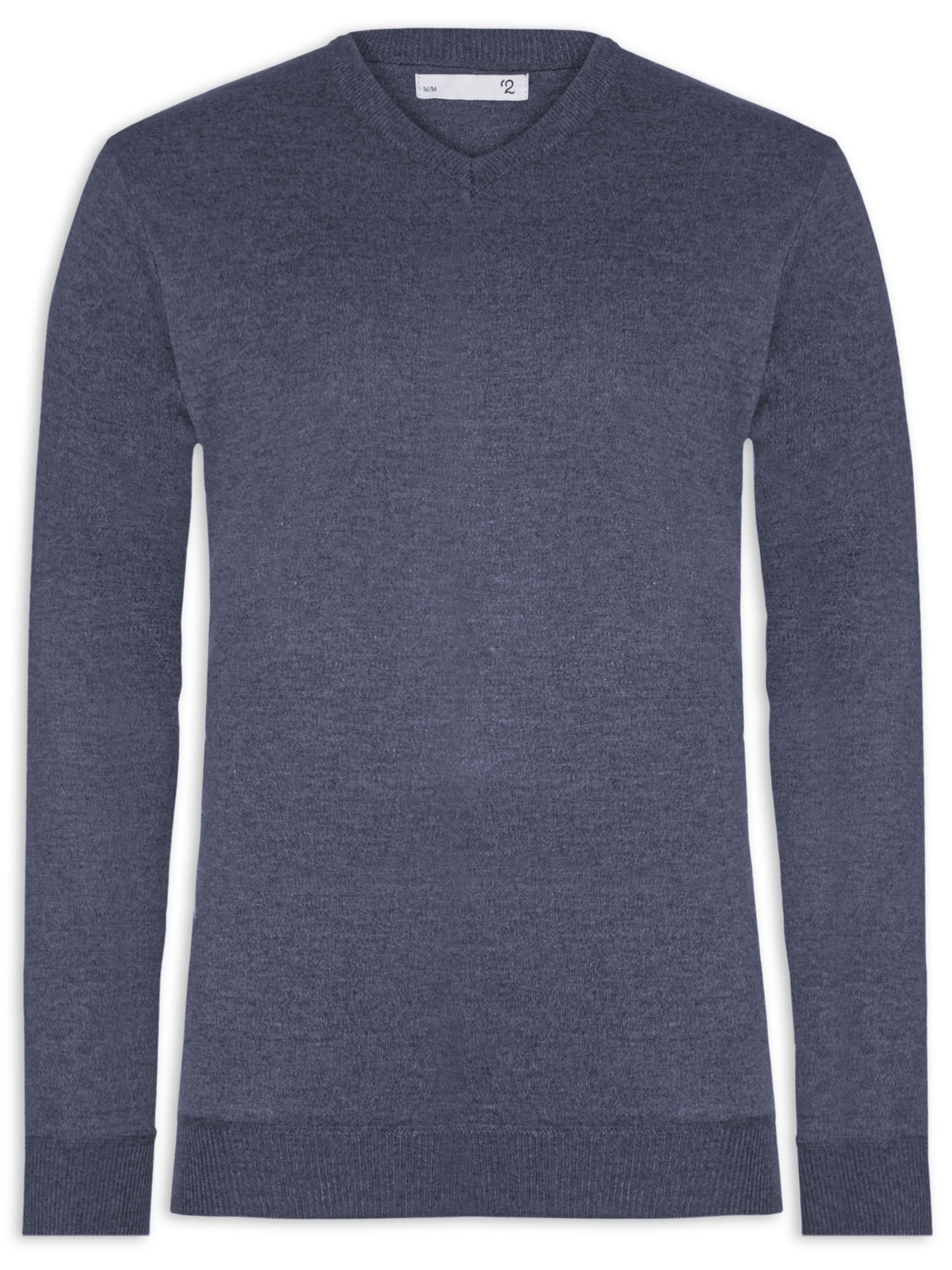 Suéter Masculino Gola V Casual Azul '2 Essential
