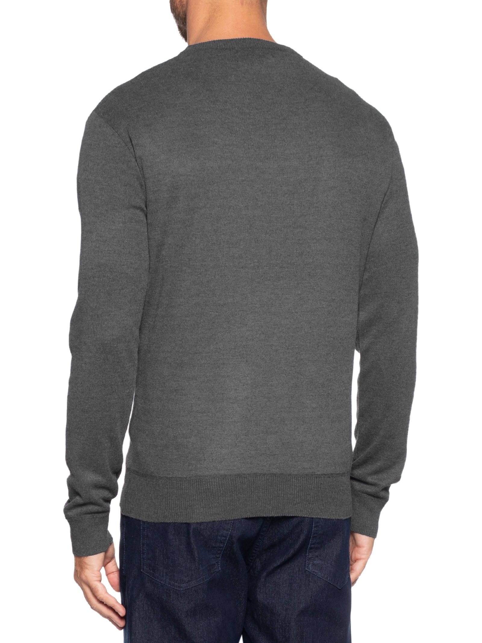 Suéter Masculino Gola V Casual Cinza '2 Essential