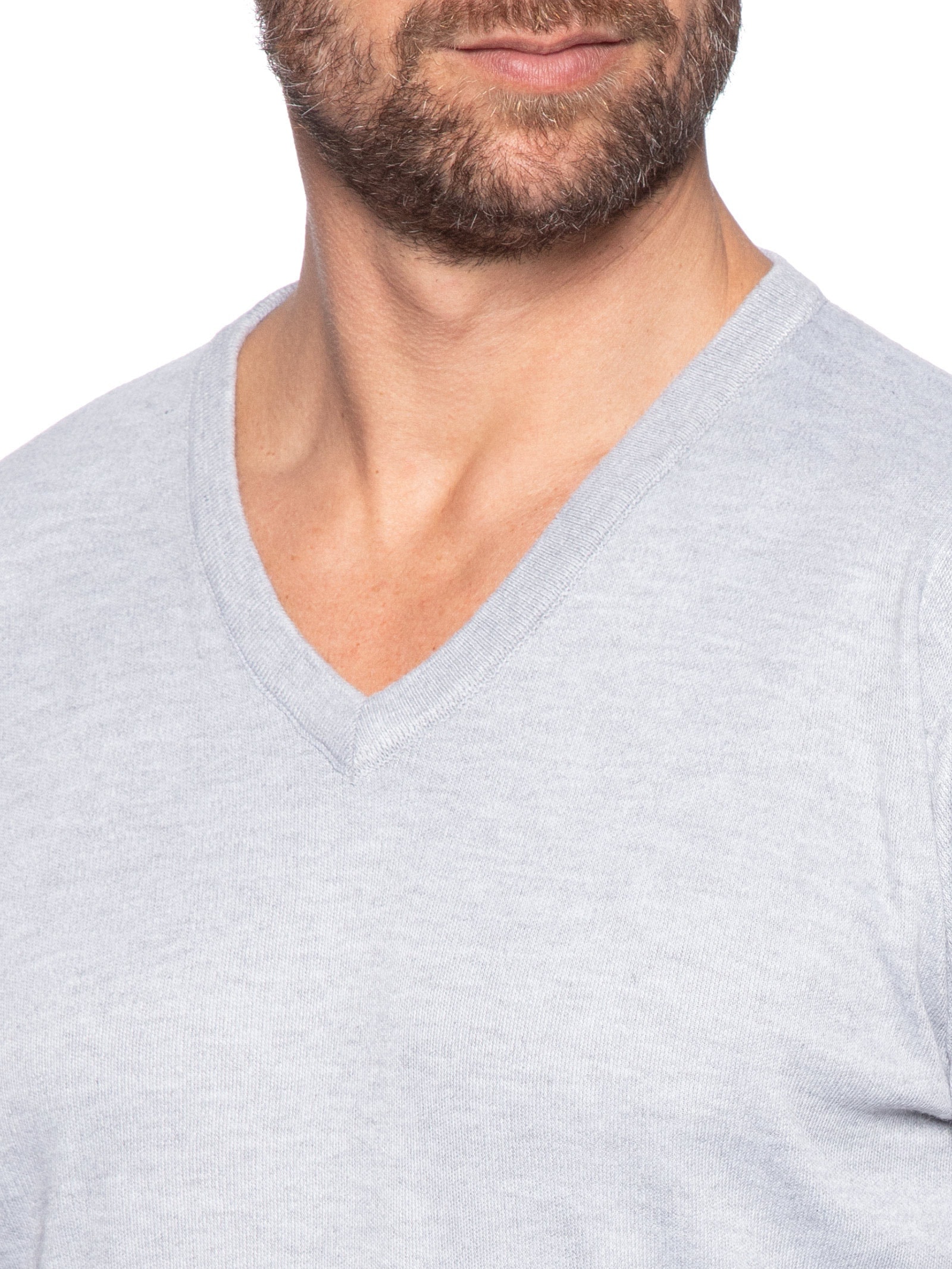 Suéter Masculino Gola V Cinza '2 Essential