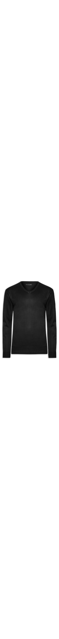 Suéter Masculino Gola V - Preto