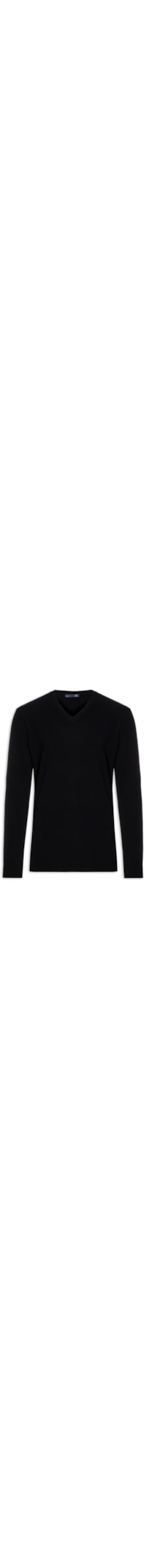 Suéter Masculino Gola V Puro Cashmere - Preto