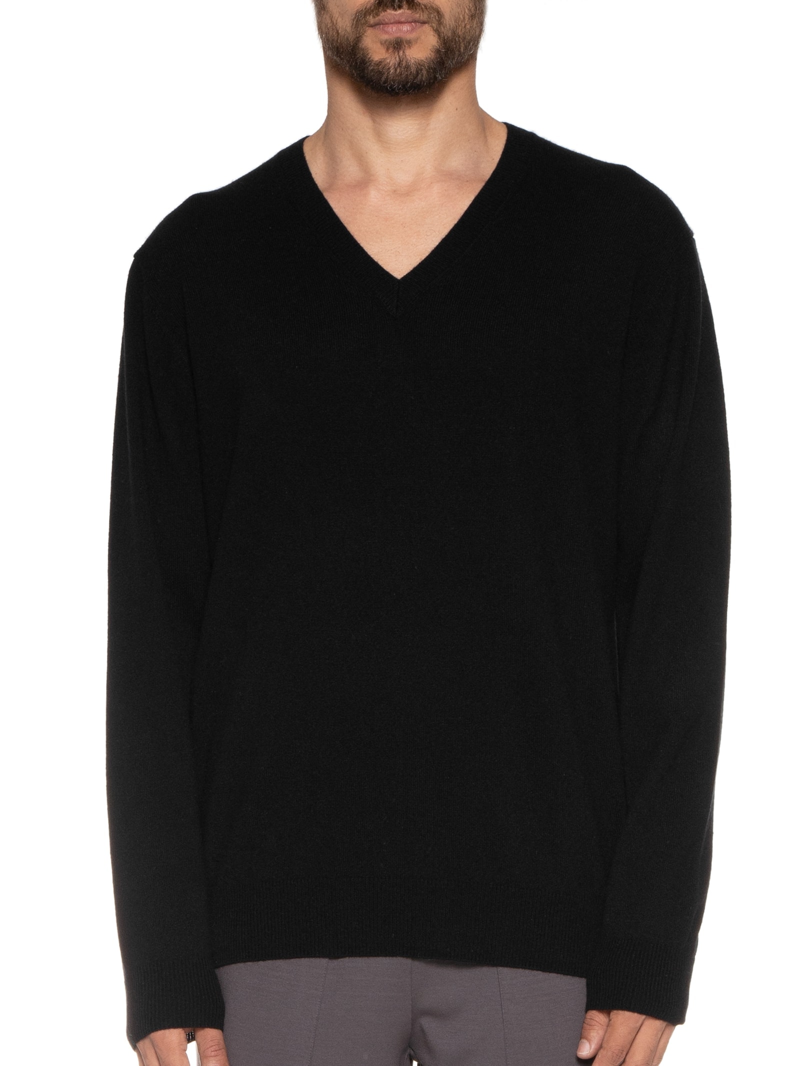 Suéter Masculino  Gola V Puro Cashmere  Preto '2 Essential