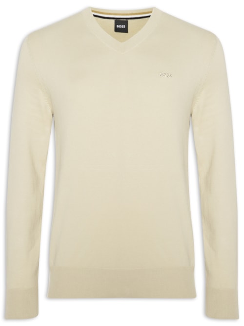 Suéter Masculino Gola V Upacelli L – Bege