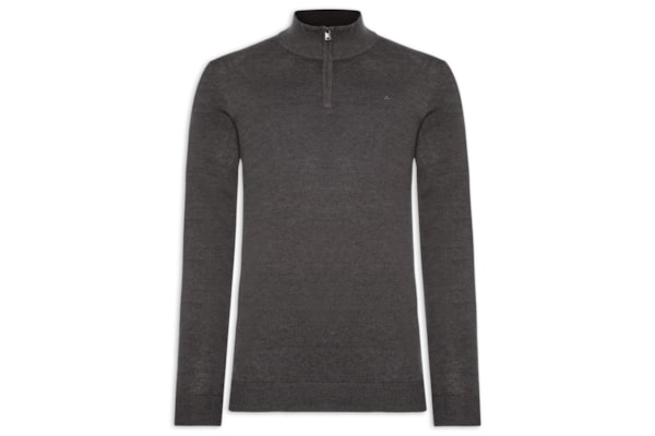 Suéter Masculino Half Zip Logo Surton Tricot - Cinza
