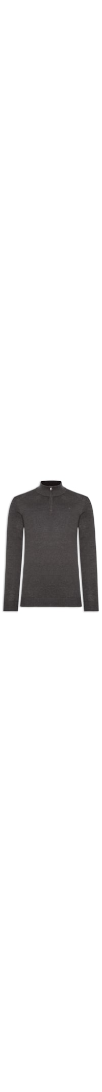 Suéter Masculino Half Zip Logo Surton Tricot - Cinza