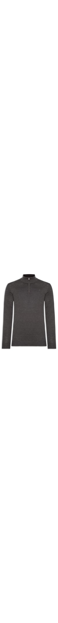 Suéter Masculino Half Zip Logo Surton Tricot - Cinza