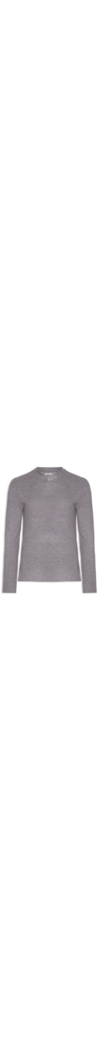 Suéter Masculino Henley - Cinza