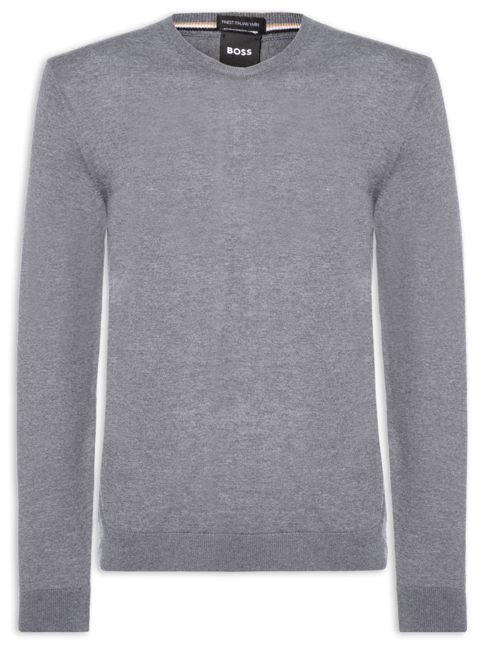 Suéter Masculino Leno P Cinza Boss