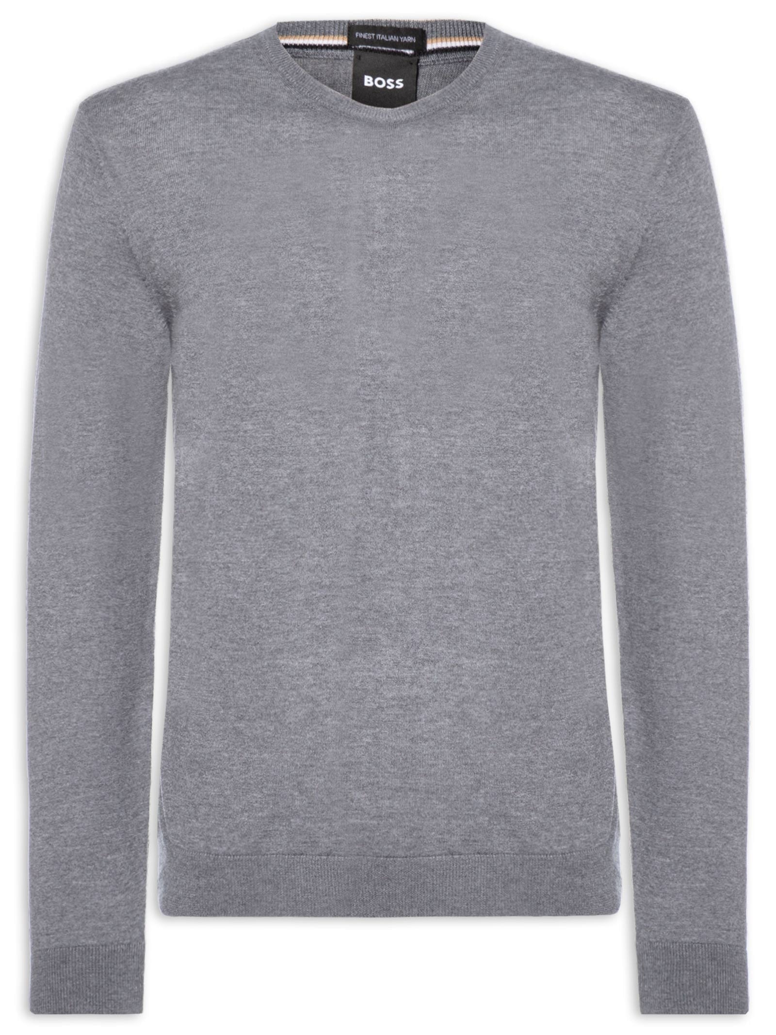 Suéter Masculino Leno P Cinza Boss