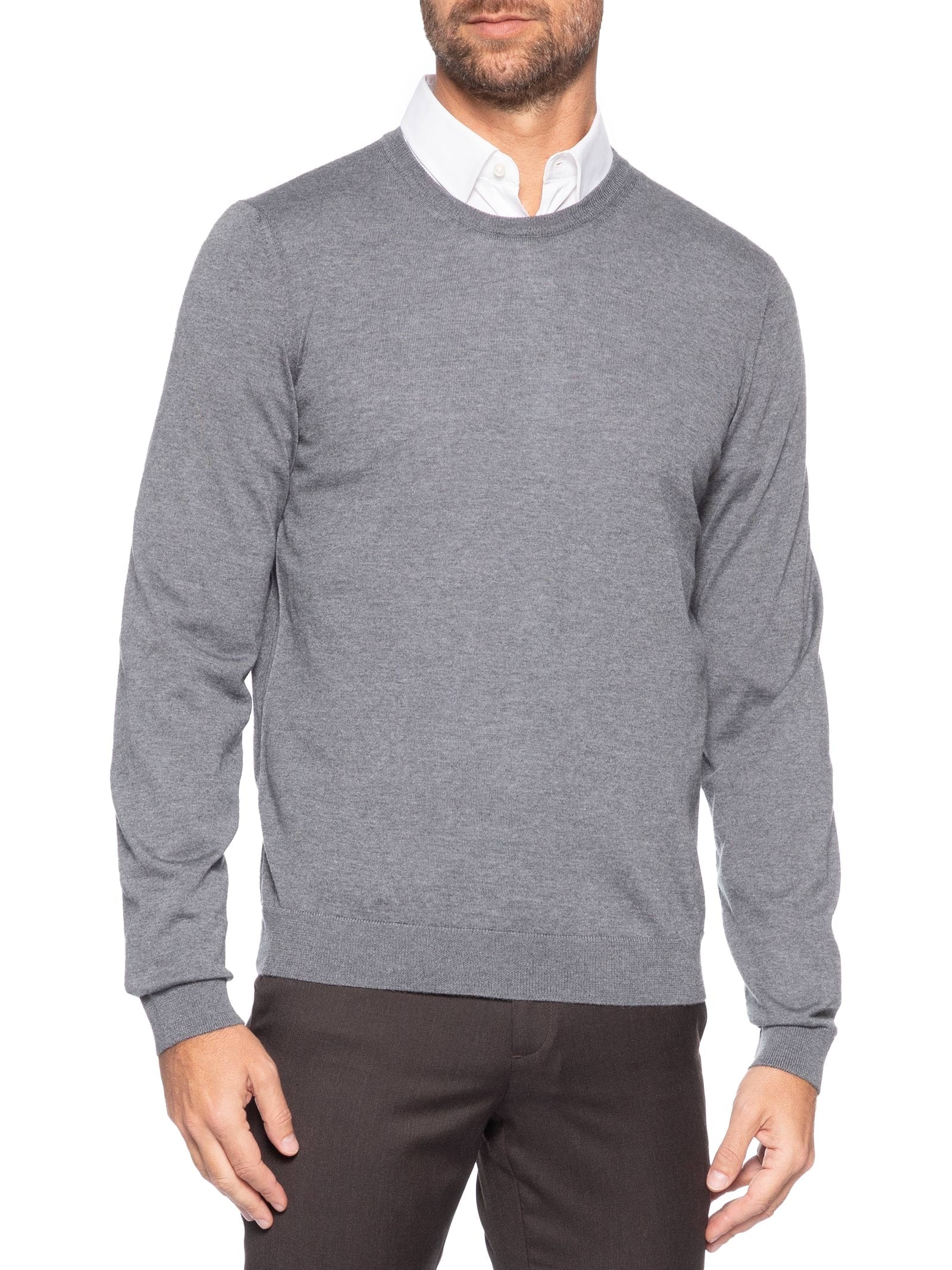Suéter Masculino Leno P Cinza Boss