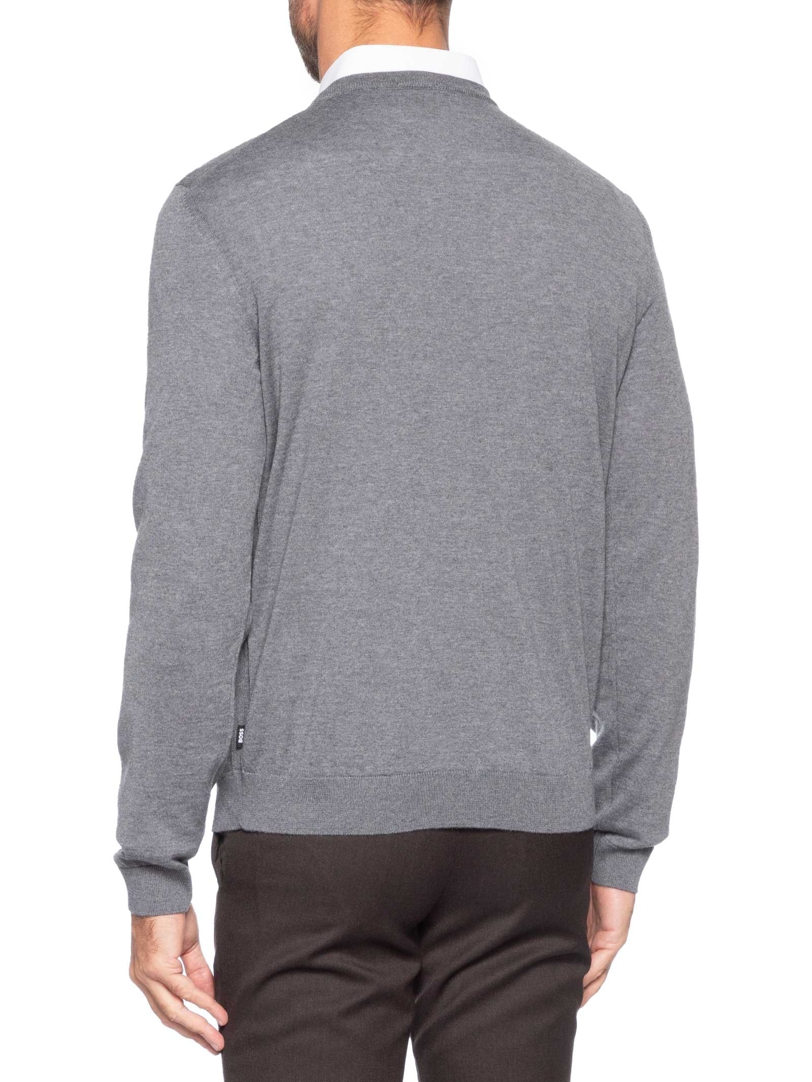 Suéter Masculino Leno P Cinza Boss
