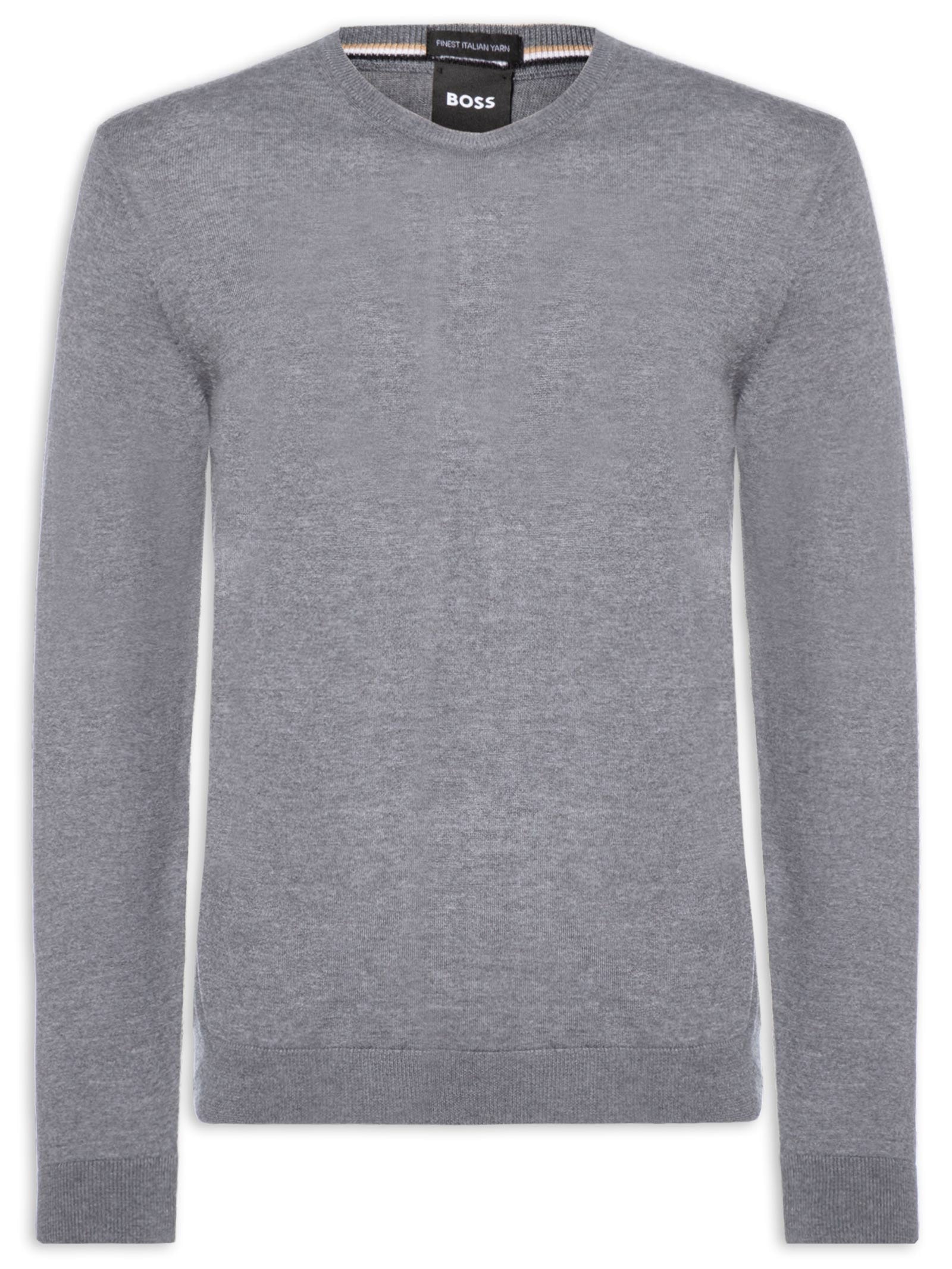 Suéter Masculino Leno P Cinza Boss