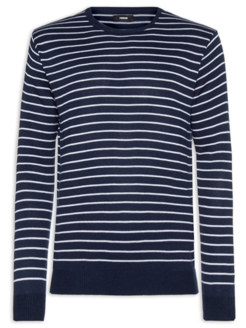 Suéter Masculino Listrado – Azul