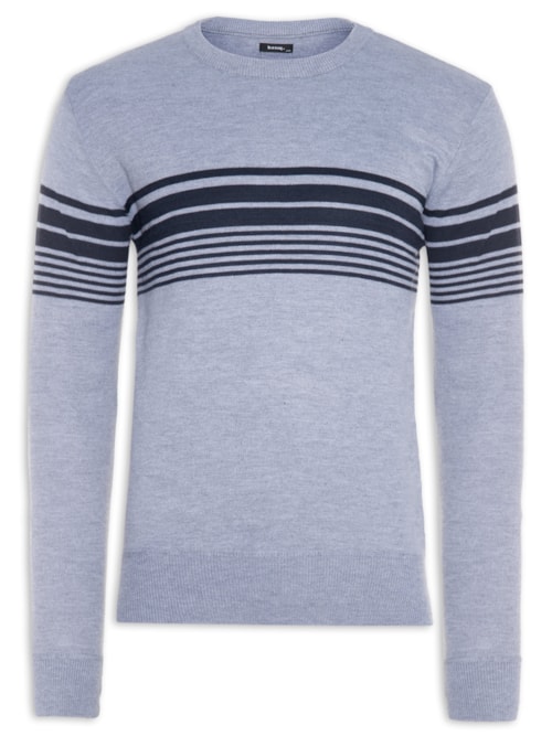 Suéter Masculino Listras - Cinza