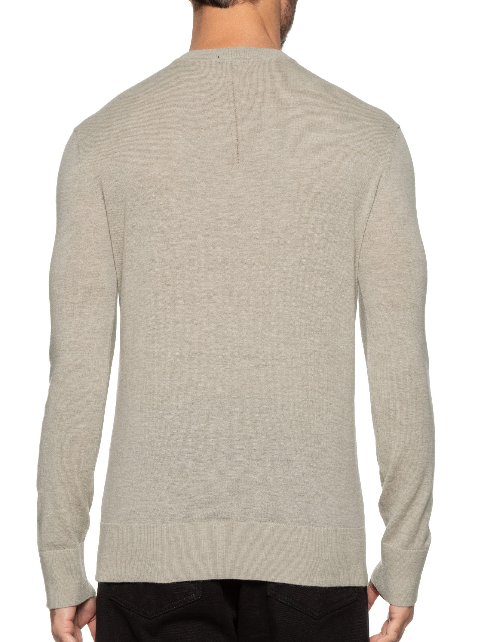 Sueter Masculino Manga Longa Mix Wool Cashmere Bege Osklen