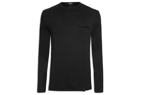 Suéter Masculino Manga Longa Soft Cotton - Preto