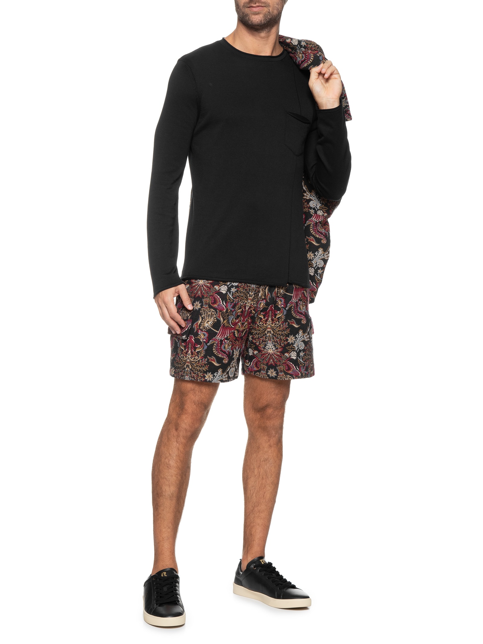 Suéter Masculino Manga Longa Soft Cotton Preto Osklen