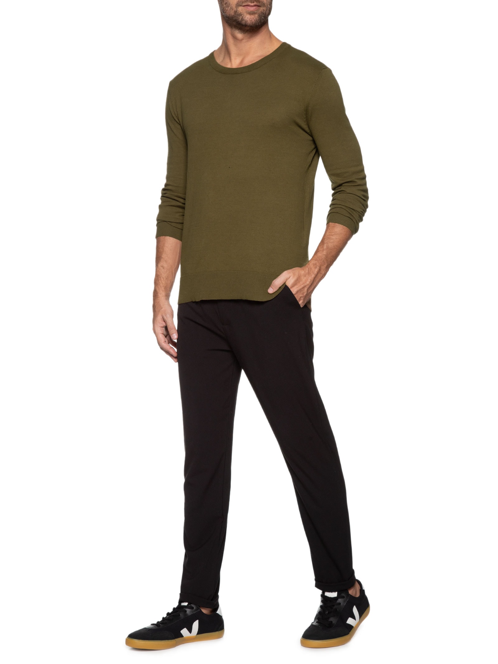 Suéter Masculino Masculino Tricô Classic Cotton II   Marrom Osklen