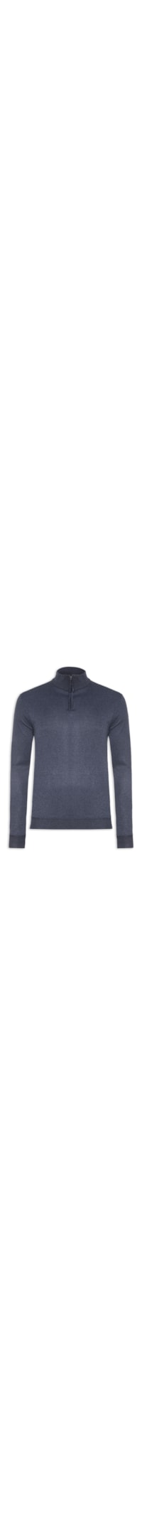 Suéter Masculino Meio Zíper - Azul