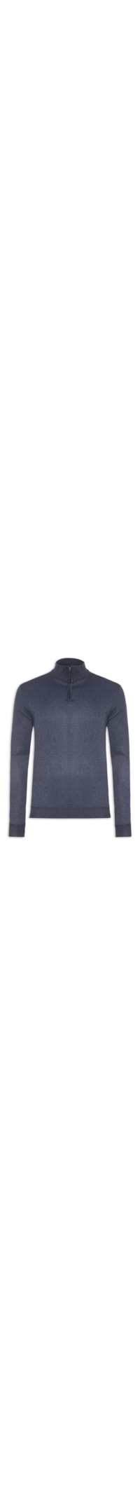 Suéter Masculino Meio Zíper - Azul