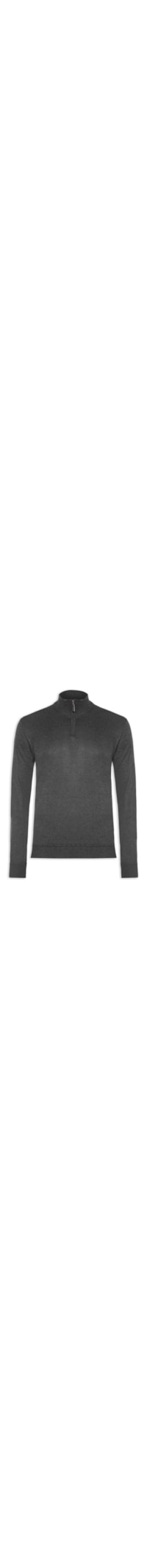 Suéter Masculino Meio Zíper - Preto