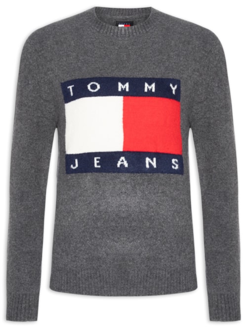 Suéter Masculino Melange Flag Regular Fit – Cinza