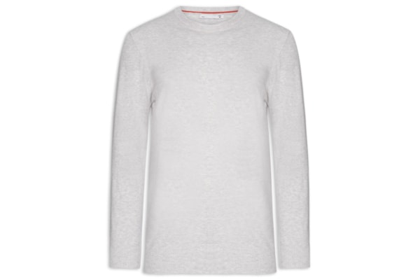 Suéter Masculino Mescla Gola Redonda - Cinza