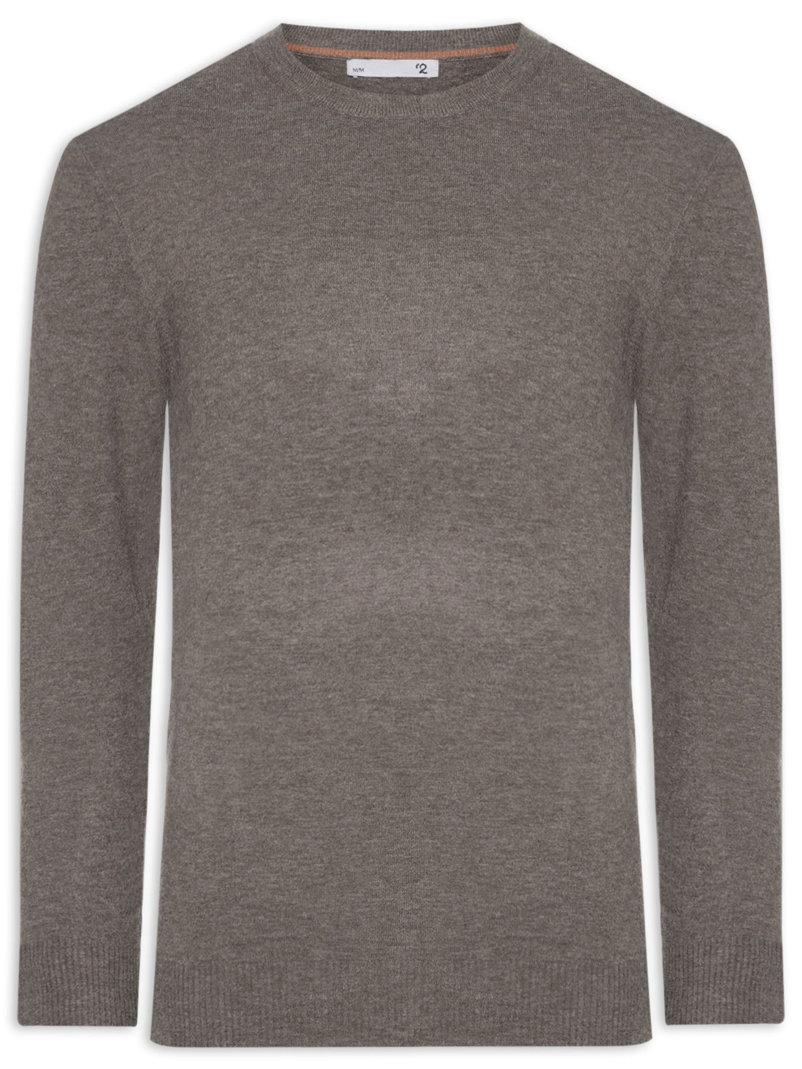 Suéter Masculino Mescla Gola Redonda Marrom '2 Essential