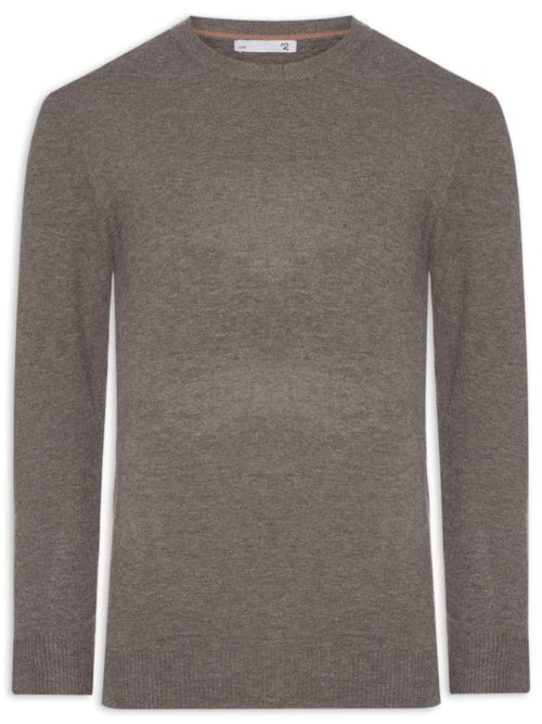 Suéter Masculino Mescla Gola Redonda – Marrom