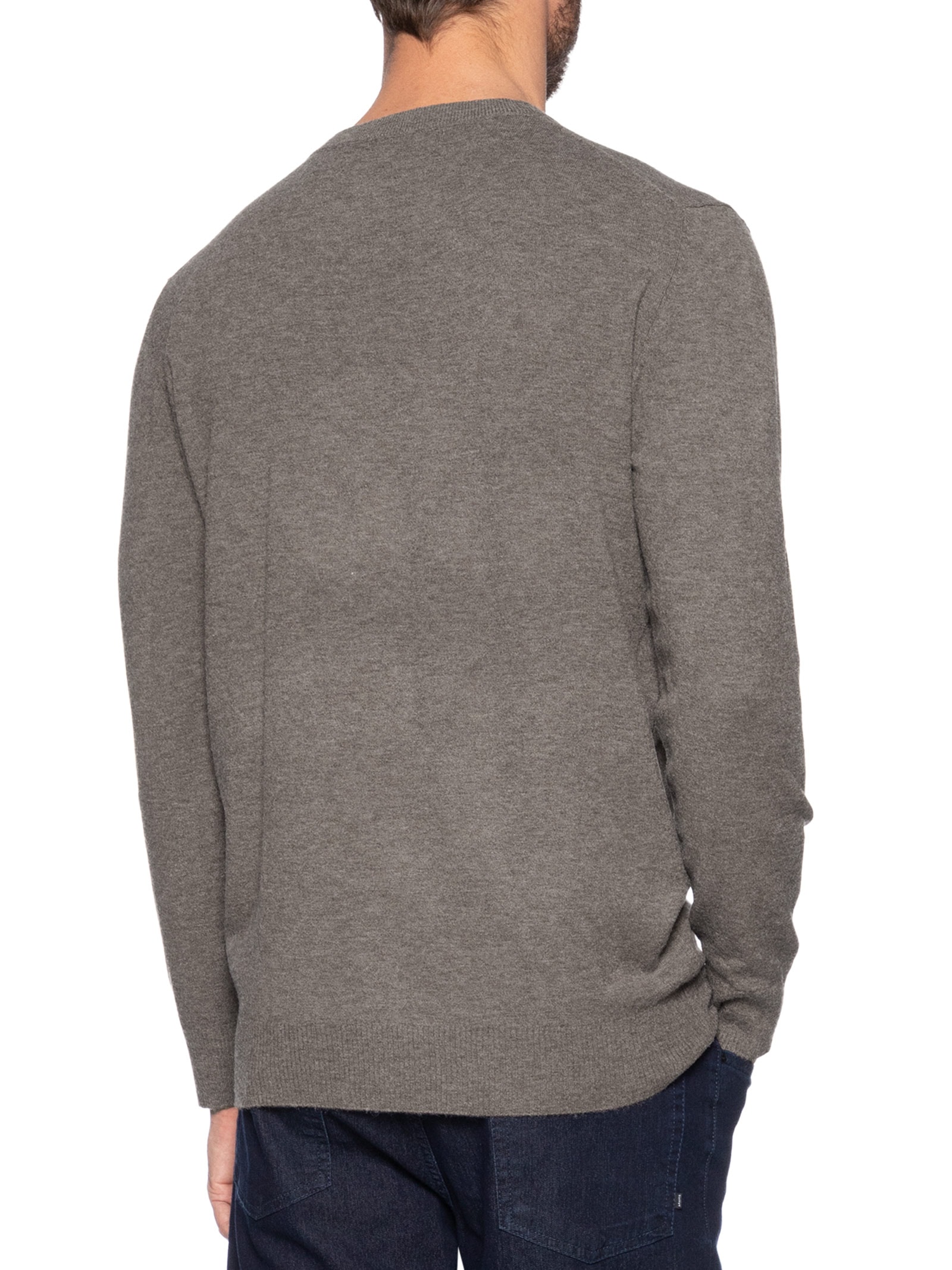 Suéter Masculino Mescla Gola Redonda Marrom '2 Essential