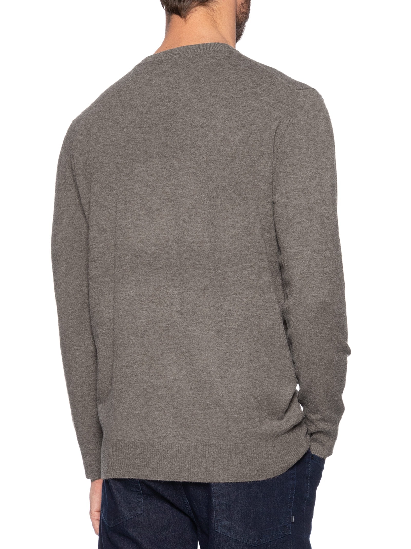 Suéter Masculino Mescla Gola Redonda Marrom '2 Essential