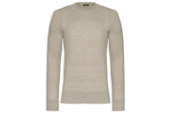 Sueter Masculino Mix Wool Cashmere - Bege